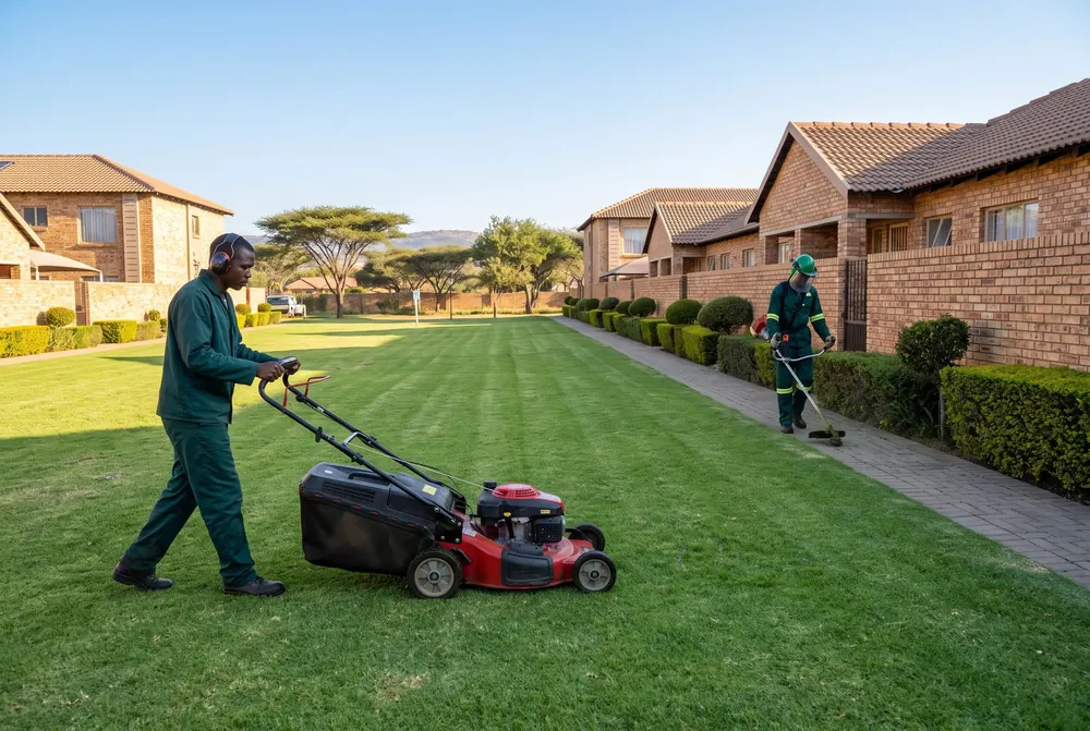 Erf crew working at a property in Fourways, Gauteng